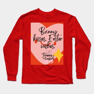 bunny kisses easter wishes Long Sleeve T-Shirt